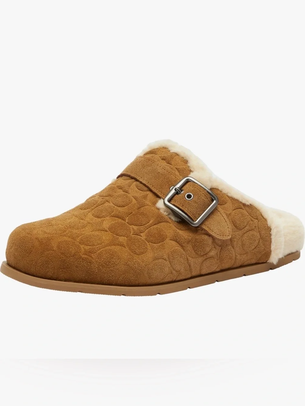 NWT Coach Buckle Clog in Tobacco color. Men’s size 10D. Wool insoles